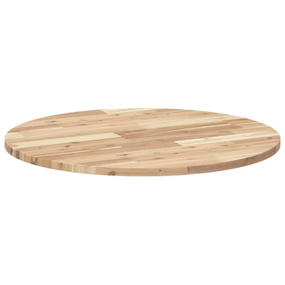 Piano Tavolo Rotondo ÃƒËœ70x2 cm in Legno Massello di Acacia