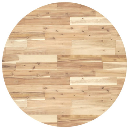 Piano Tavolo Rotondo Ã˜90x2 cm in Legno Massello di Acacia