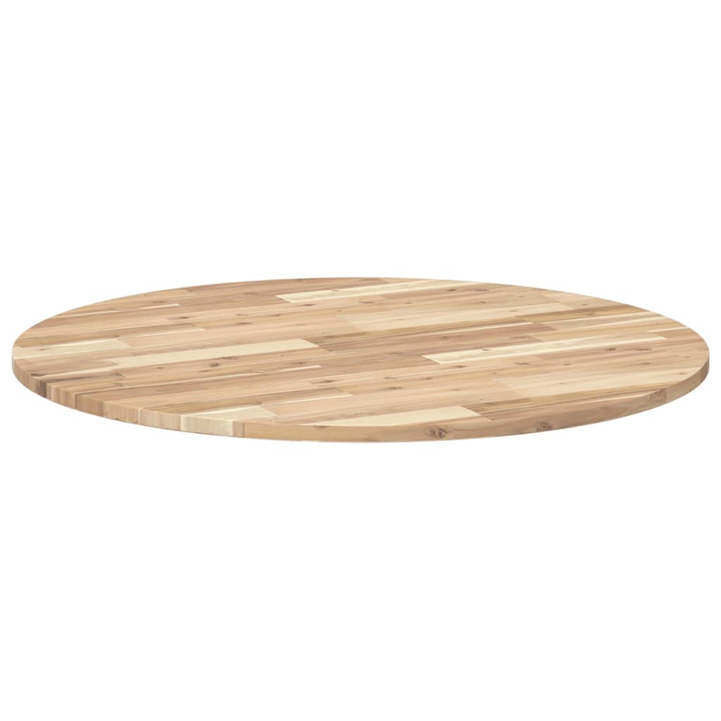 Piano Tavolo Rotondo Ã˜90x2 cm in Legno Massello di Acacia