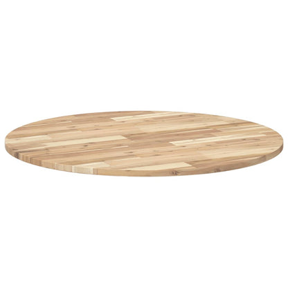 Piano Tavolo Rotondo Ã˜90x2 cm in Legno Massello di Acacia