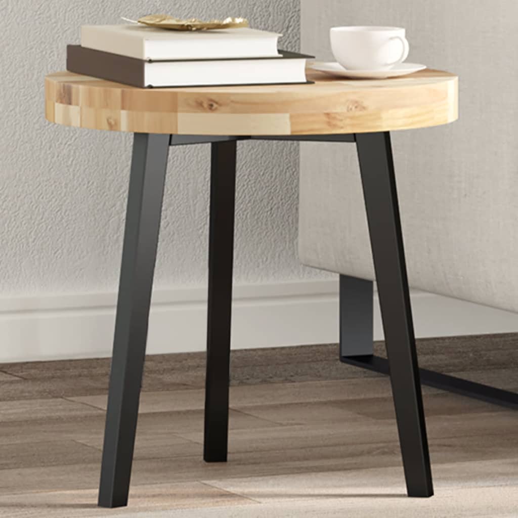 Piano Tavolo Rotondo Ã˜40x4 cm in Legno Massello di Acacia