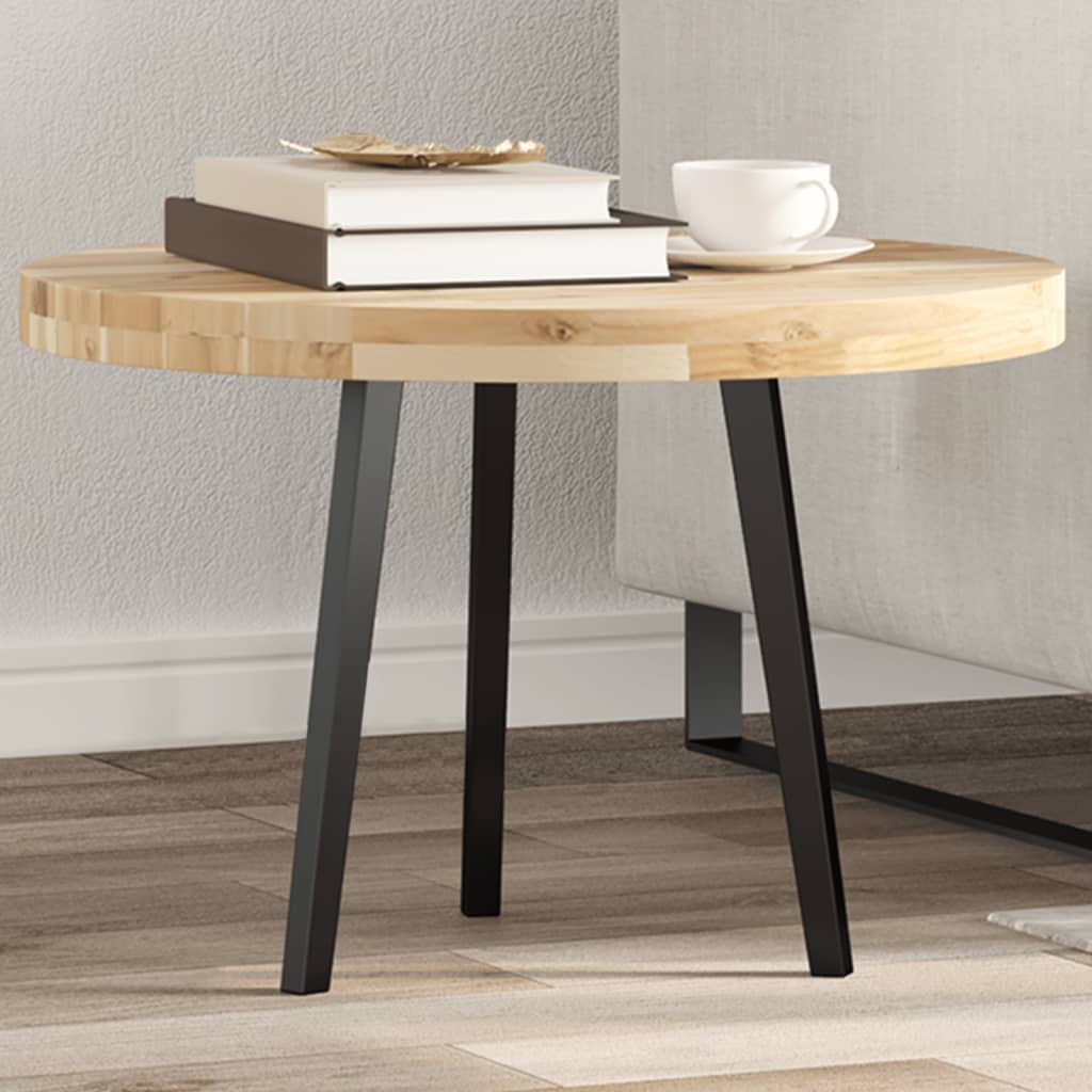 Piano Tavolo Rotondo Ã˜60x4 cm in Legno Massello di Acacia