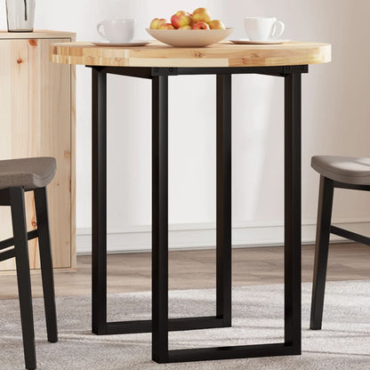 Piano Tavolo Rotondo Ã˜70x4 cm in Legno Massello di Acacia