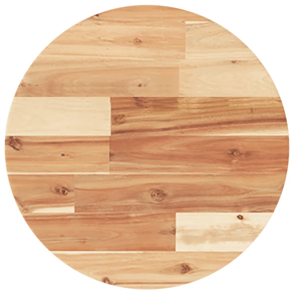 Piano Tavolo Rotondo Ã˜40x2 cm in Legno Massello di Acacia