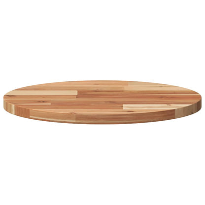 Piano Tavolo Rotondo Ã˜40x2 cm in Legno Massello di Acacia