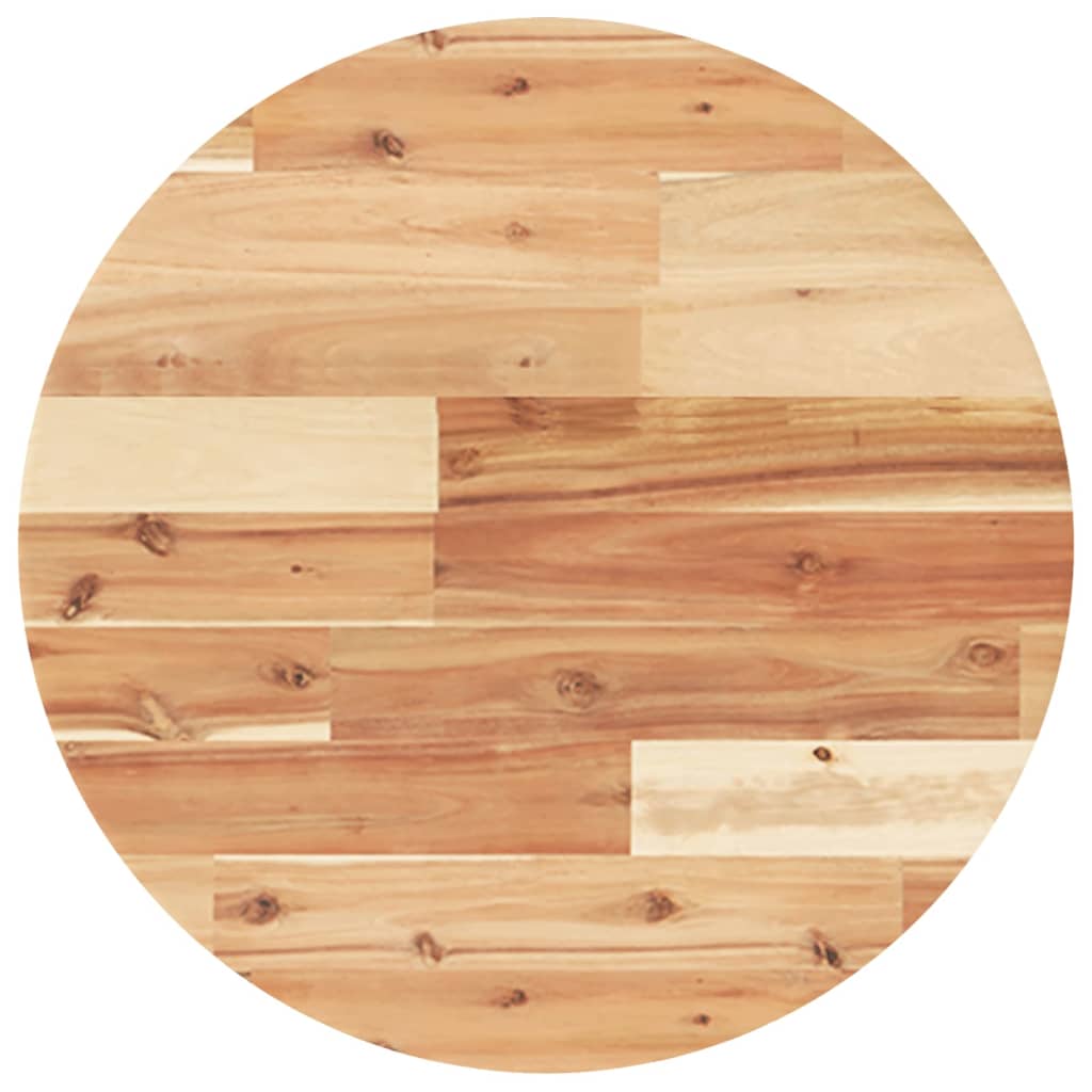 Piano Tavolo Rotondo Ã˜50x2 cm in Legno Massello di Acacia