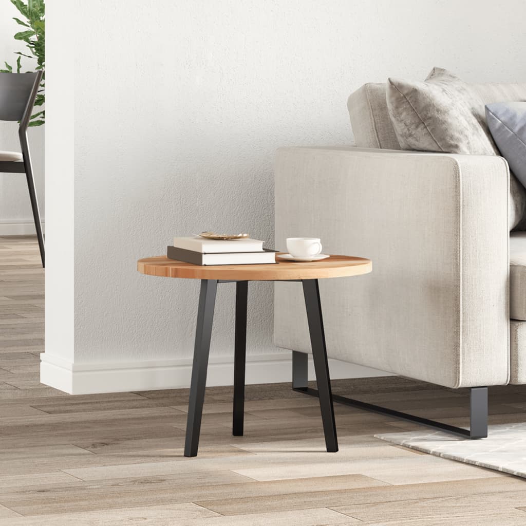 Piano Tavolo Rotondo Ã˜50x2 cm in Legno Massello di Acacia