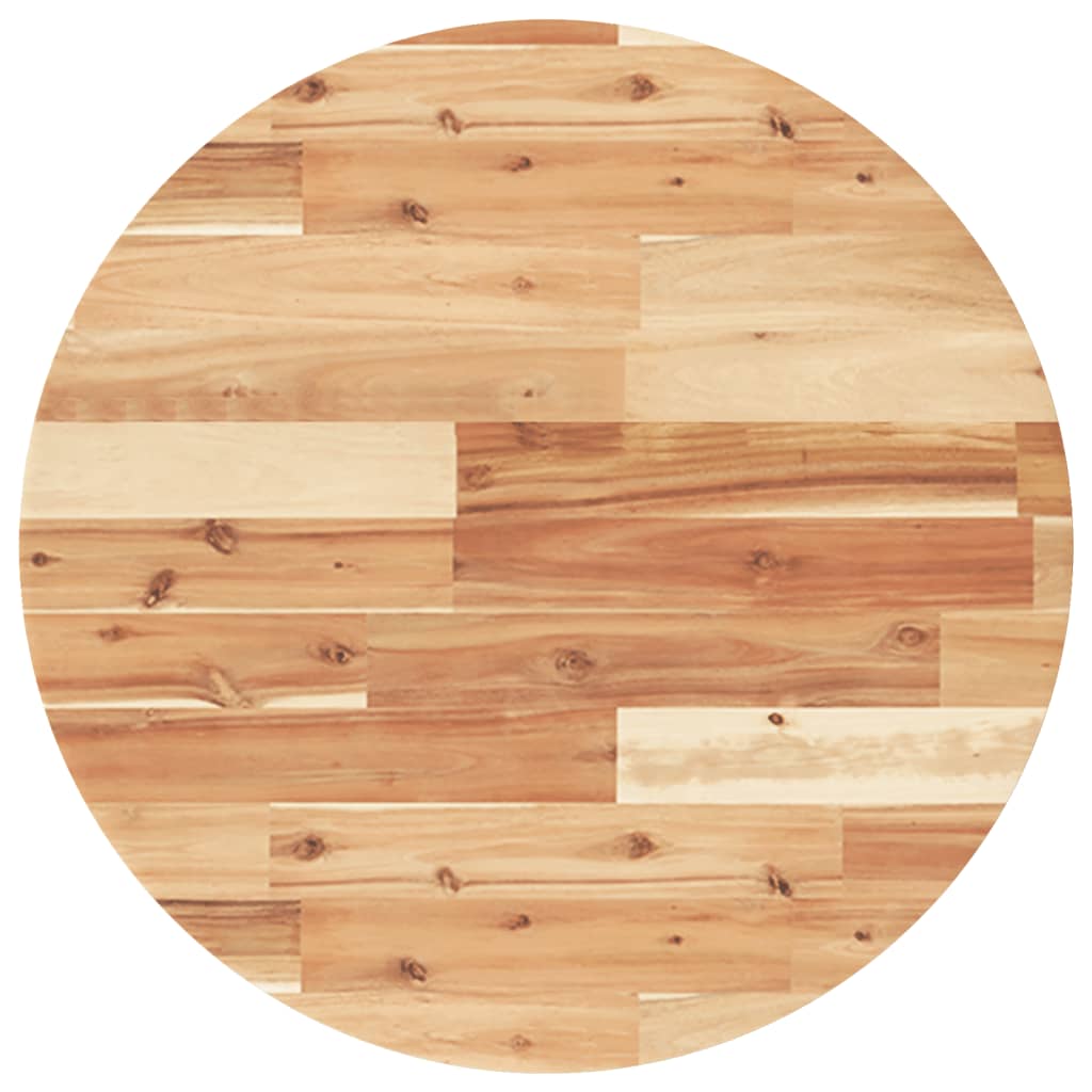 Piano Tavolo Rotondo ÃƒËœ60x2 cm in Legno Massello di Acacia