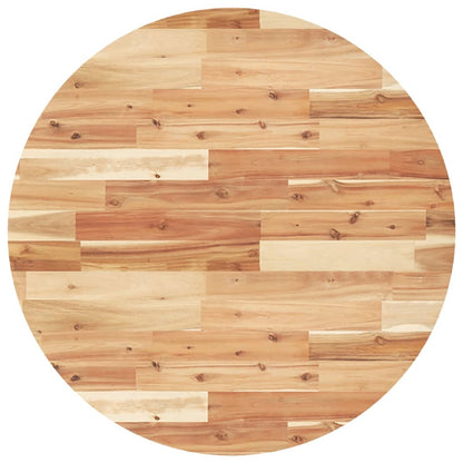 Piano Tavolo Rotondo Ã˜80x2 cm in Legno Massello di Acacia