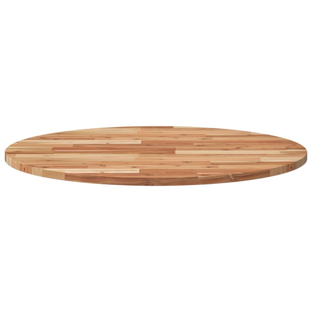 Piano Tavolo Rotondo Ã˜80x2 cm in Legno Massello di Acacia