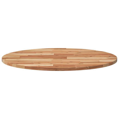 Piano Tavolo Rotondo Ã˜80x2 cm in Legno Massello di Acacia