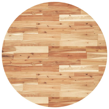 Piano Tavolo Rotondo Ã˜90x2 cm in Legno Massello di Acacia