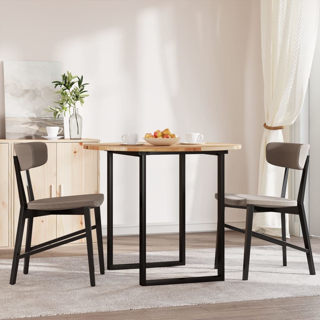 Piano Tavolo Rotondo Ã˜90x2 cm in Legno Massello di Acacia