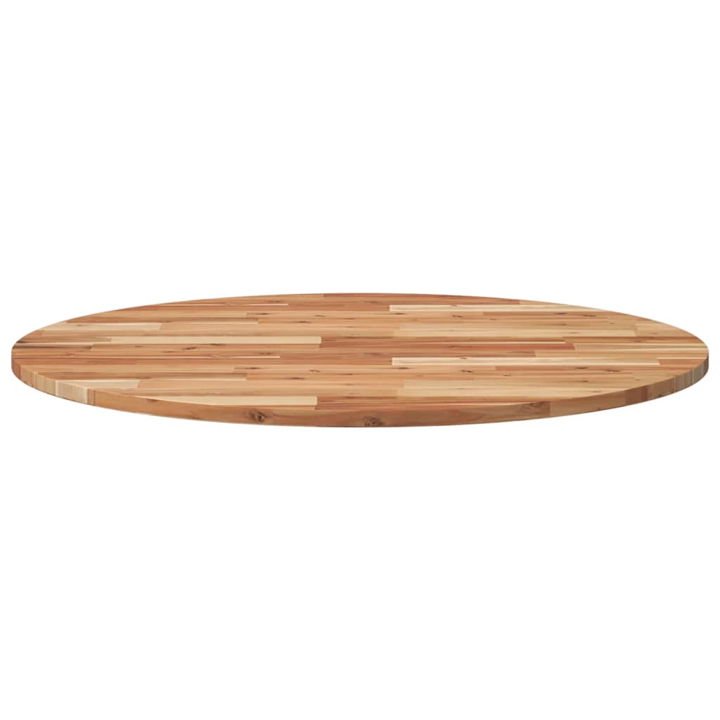 Piano Tavolo Rotondo Ã˜90x2 cm in Legno Massello di Acacia
