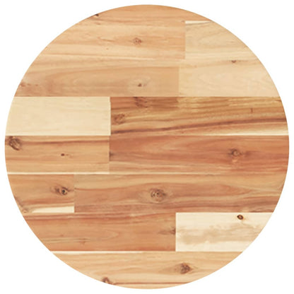 Piano Tavolo Rotondo Ã˜40x4 cm in Legno Massello di Acacia