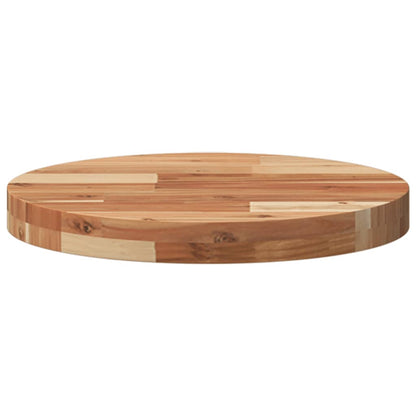 Piano Tavolo Rotondo Ã˜40x4 cm in Legno Massello di Acacia