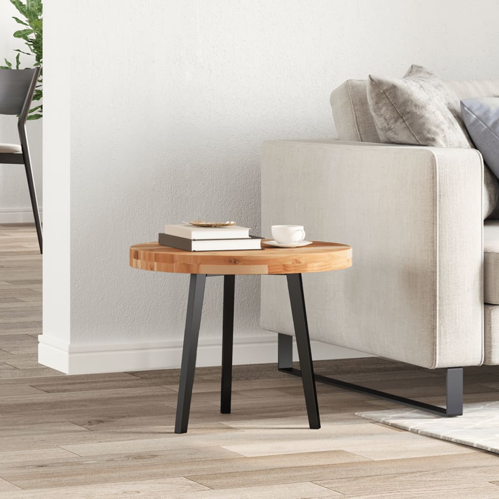 Piano Tavolo Rotondo Ã˜50x4 cm in Legno Massello di Acacia