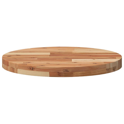 Piano Tavolo Rotondo Ã˜50x4 cm in Legno Massello di Acacia