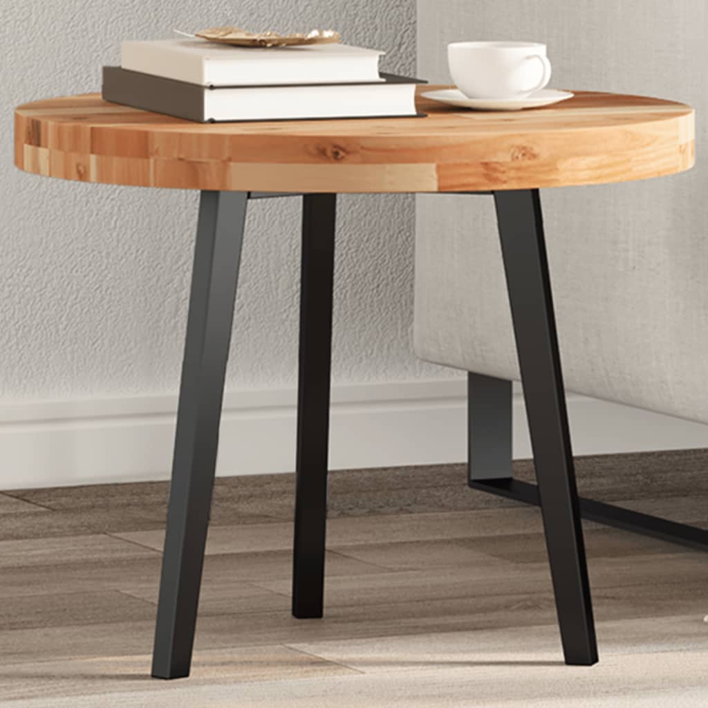 Piano Tavolo Rotondo Ã˜50x4 cm in Legno Massello di Acacia