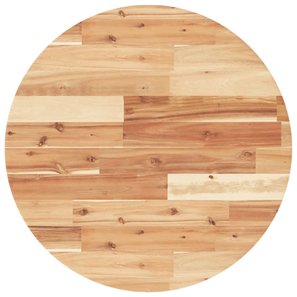 Piano Tavolo Rotondo Ã˜60x4 cm in Legno Massello di Acacia
