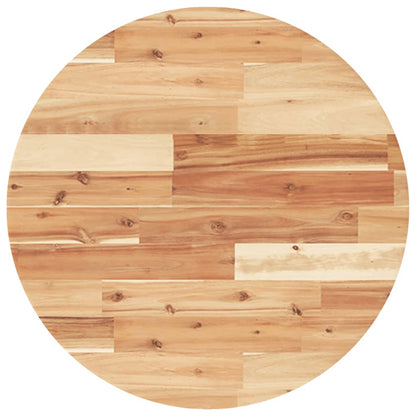 Piano Tavolo Rotondo Ã˜60x4 cm in Legno Massello di Acacia