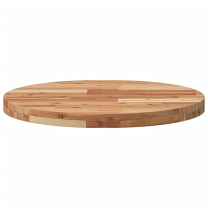 Piano Tavolo Rotondo Ã˜60x4 cm in Legno Massello di Acacia