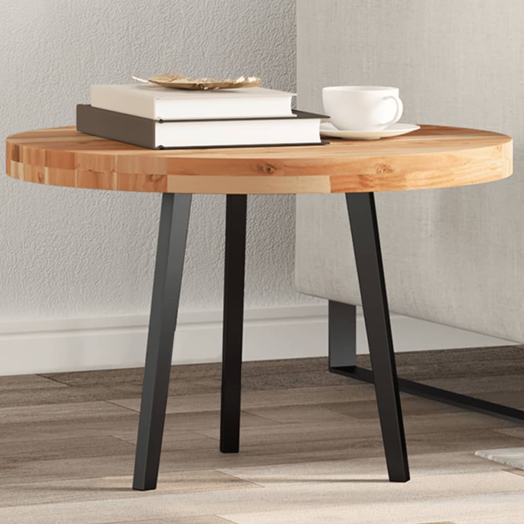 Piano Tavolo Rotondo Ã˜60x4 cm in Legno Massello di Acacia