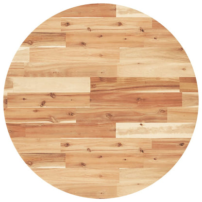 Piano Tavolo Rotondo Ã˜70x4 cm in Legno Massello di Acacia