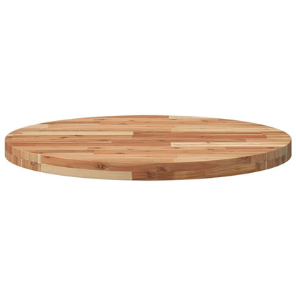 Piano Tavolo Rotondo Ã˜70x4 cm in Legno Massello di Acacia