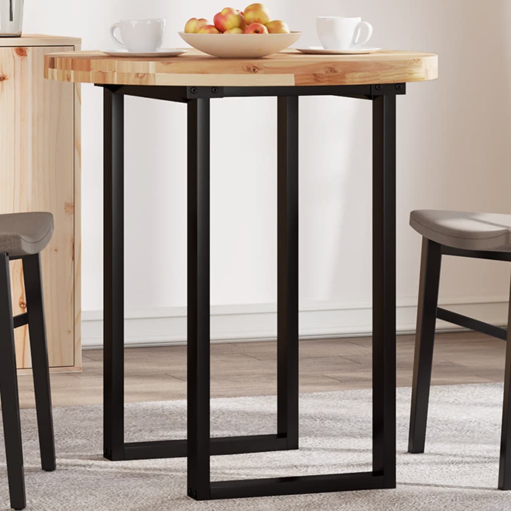 Piano Tavolo Rotondo Ã˜70x4 cm in Legno Massello di Acacia