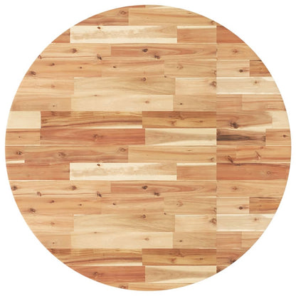 Piano Tavolo Rotondo Ã˜90x4 cm in Legno Massello di Acacia