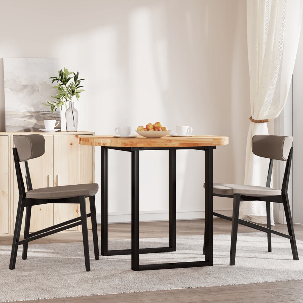 Piano Tavolo Rotondo Ã˜90x4 cm in Legno Massello di Acacia
