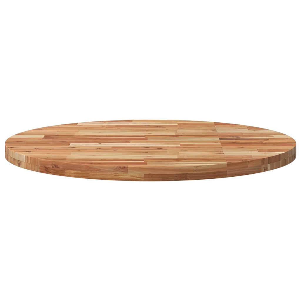 Piano Tavolo Rotondo Ã˜90x4 cm in Legno Massello di Acacia