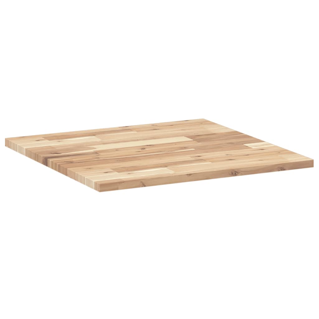 Piano Tavolo Quadrato 60x60x2 cm in Legno Massello di Acacia