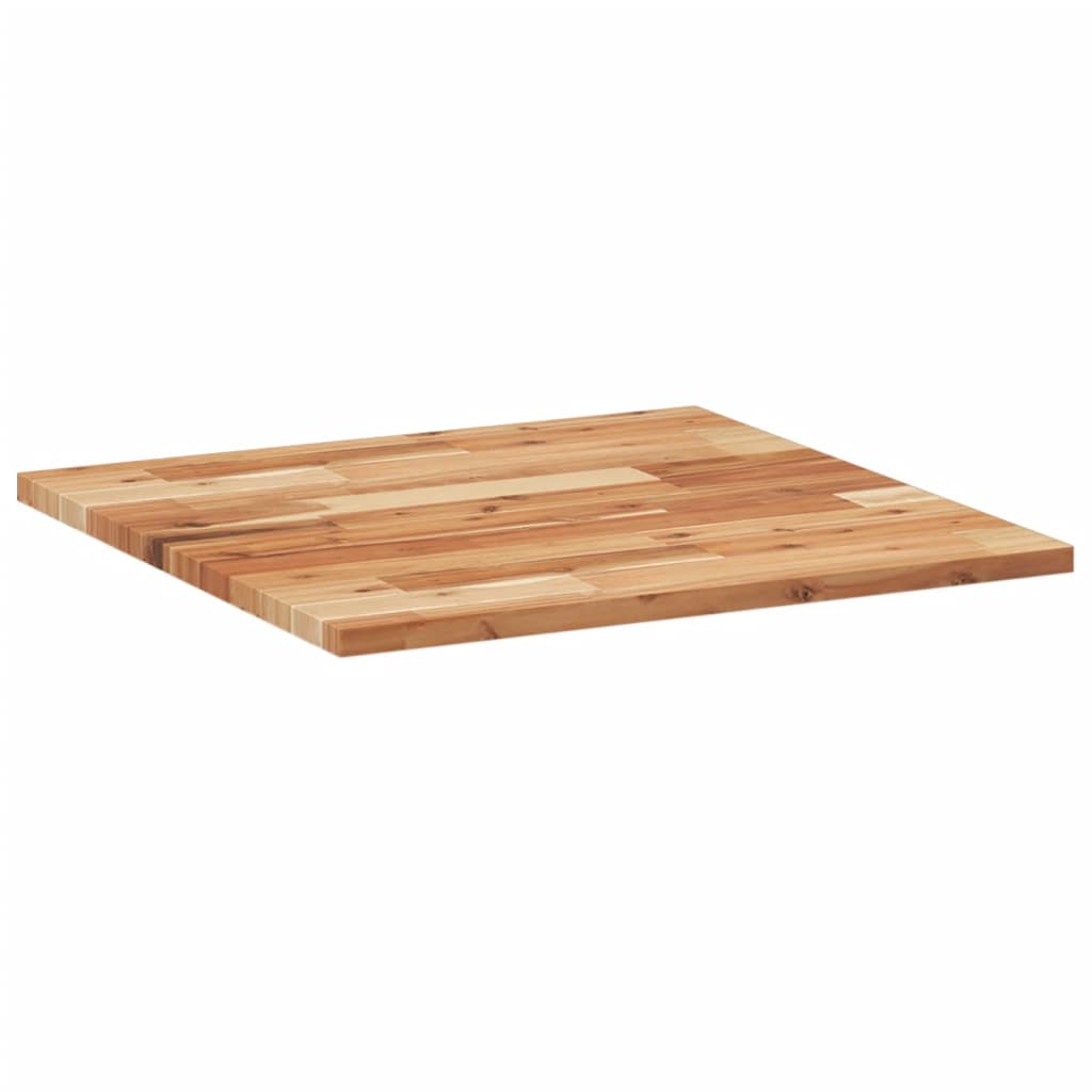 Piano Tavolo Quadrato 60x60x2 cm in Legno Massello di Acacia