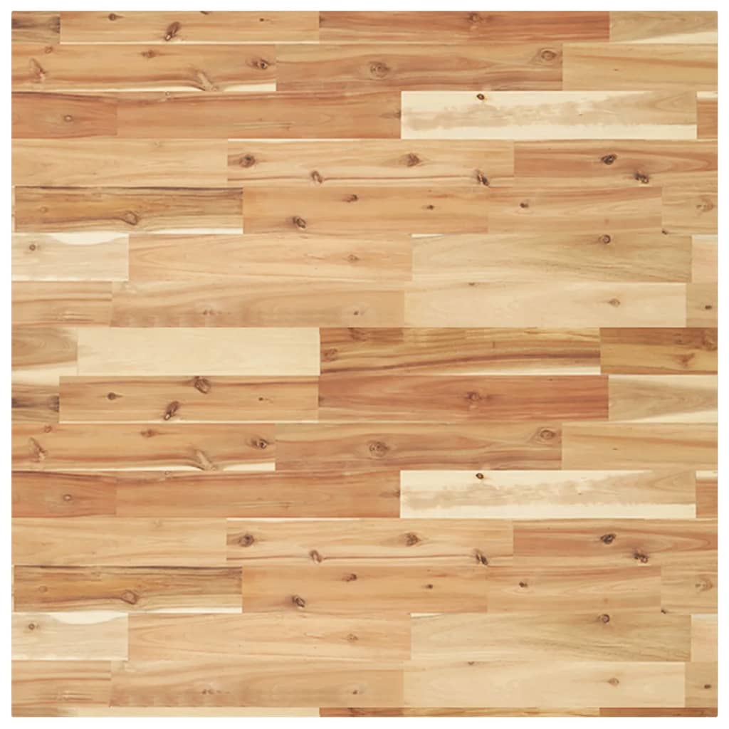 Piano Tavolo Quadrato 80x80x2 cm in Legno Massello di Acacia