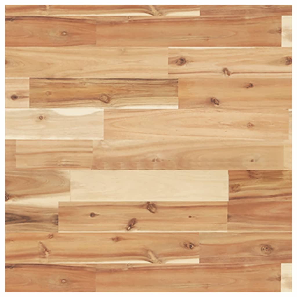 Piano Tavolo Quadrato 50x50x4 cm in Legno Massello di Acacia