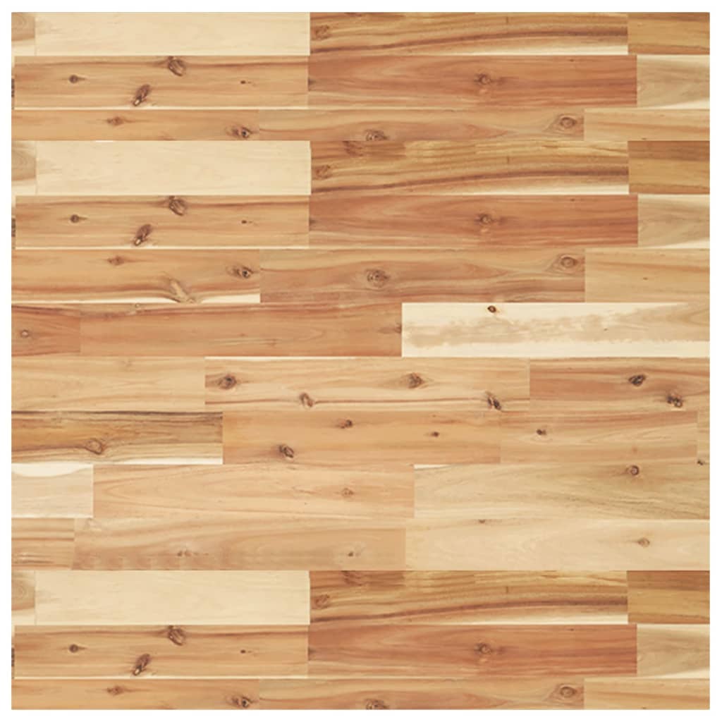 Piano Tavolo Quadrato 70x70x4 cm in Legno Massello di Acacia