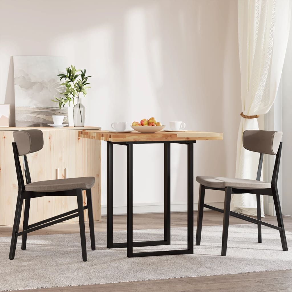 Piano Tavolo Quadrato 70x70x4 cm in Legno Massello di Acacia