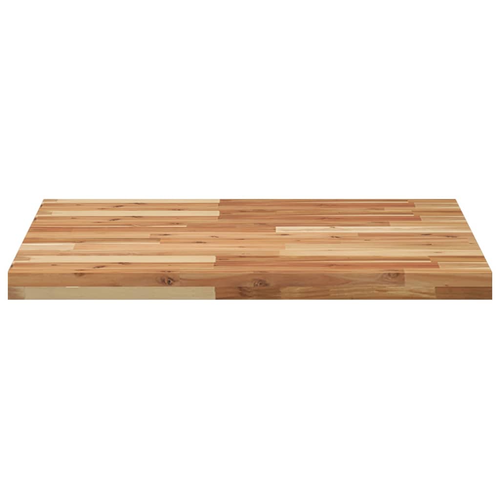 Piano Tavolo Quadrato 70x70x4 cm in Legno Massello di Acacia