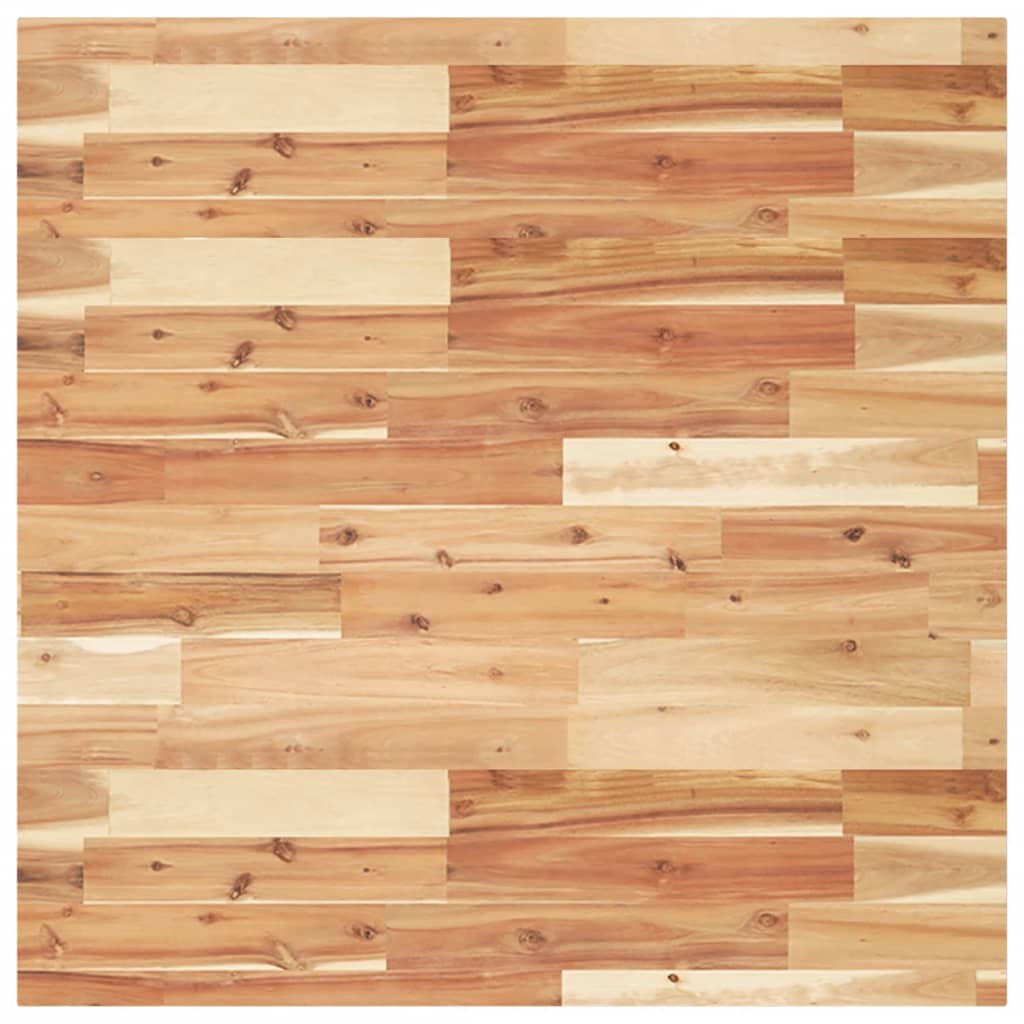 Piano Tavolo Quadrato 80x80x4 cm in Legno Massello di Acacia