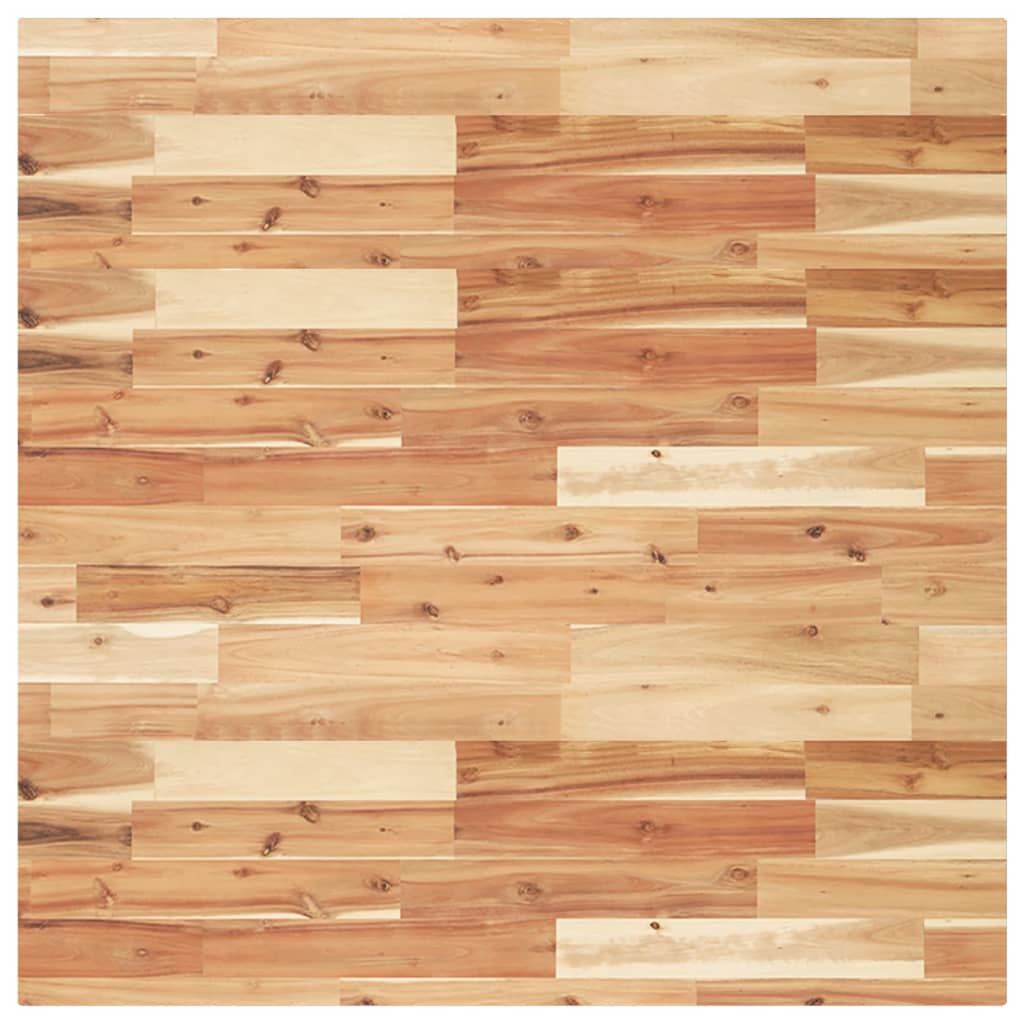 Piano Tavolo Quadrato 90x90x4 cm in Legno Massello di Acacia