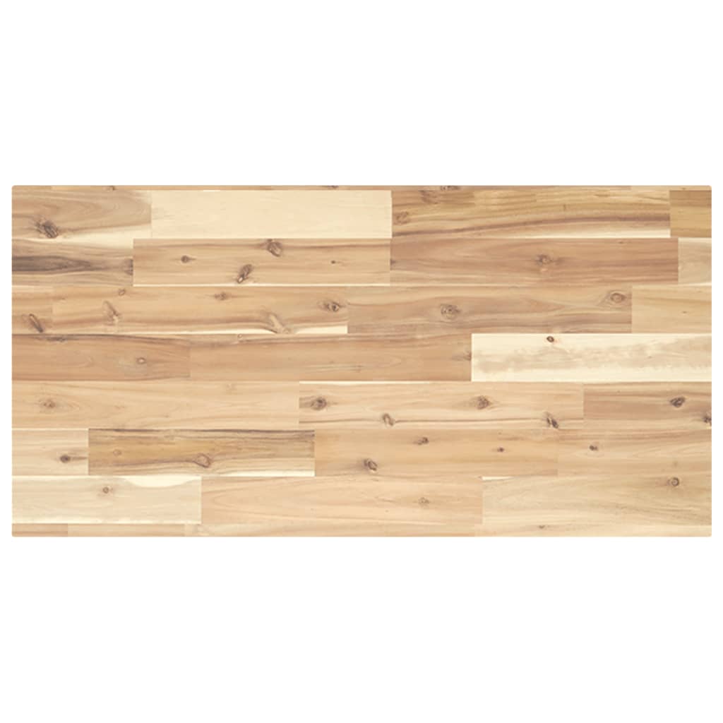 Piano per Tavolo 100x40x2cm Rettangolare Legno Massello Acacia