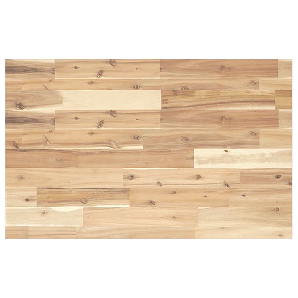 Piano Tavolo Rettangolare 100x50x2cm Legno Massello di Acacia