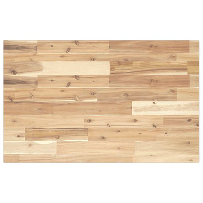 Piano Tavolo Rettangolare 100x50x2cm Legno Massello di Acacia
