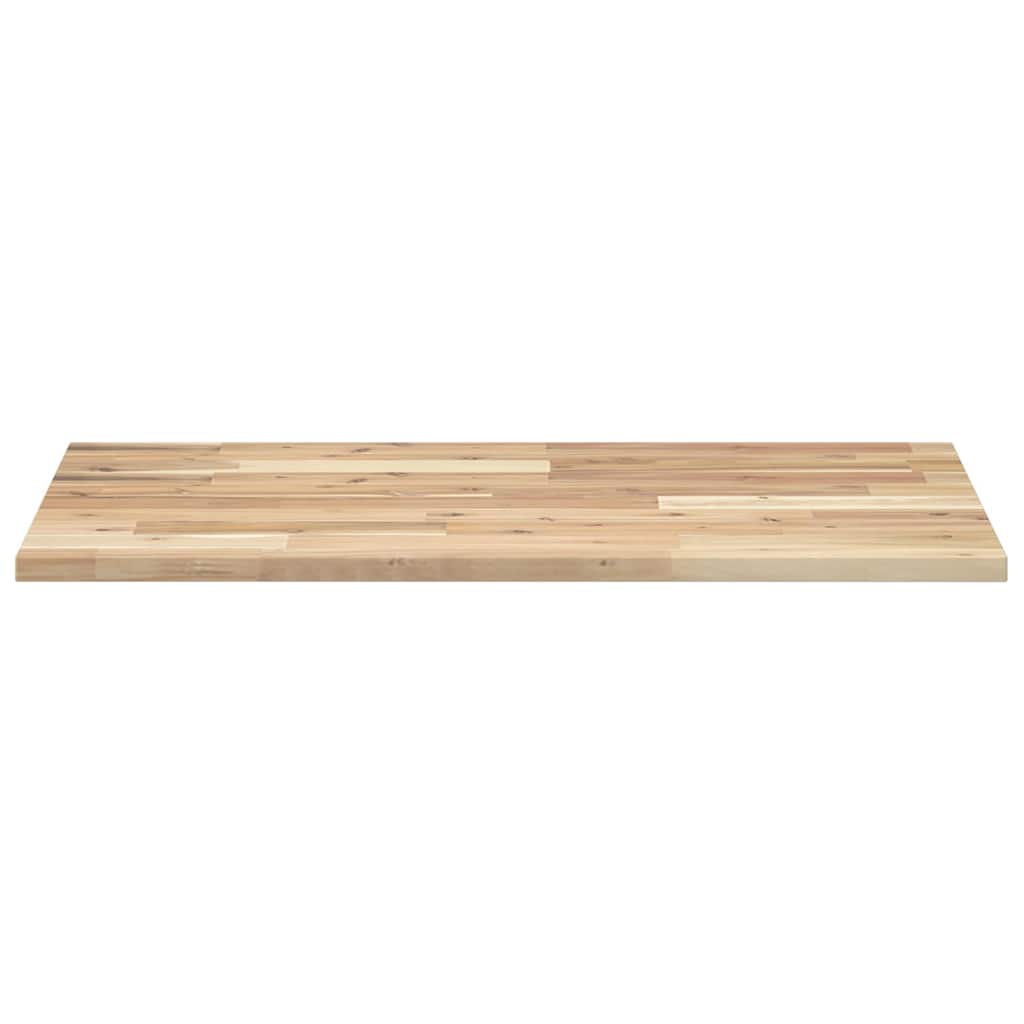 Piano Tavolo Rettangolare 100x50x2cm Legno Massello di Acacia