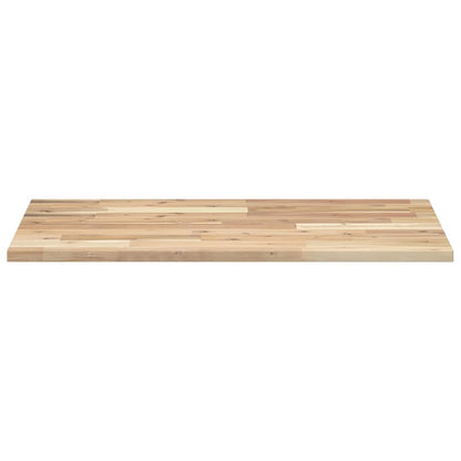 Piano Tavolo Rettangolare 100x50x2cm Legno Massello di Acacia