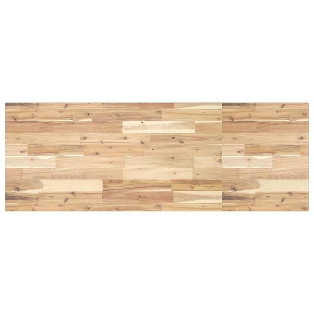 Piano Tavolo Rettangolare 120x50x2cm Legno Massello di Acacia