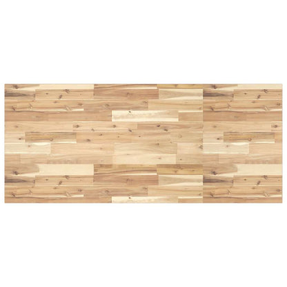 Piano Tavolo Rettangolare 140x60x2cm Legno Massello di Acacia