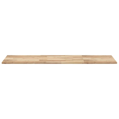 Piano Tavolo Rettangolare 140x60x2cm Legno Massello di Acacia